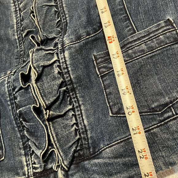 Ladies SZ XL Sweet Ruffled Denim Jacket - Picture 9 of 9